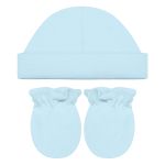 Kit Touca e Luva em algodão egípcio Azul - Mini & Co.