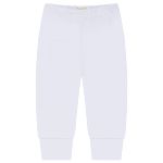 Calça (Mijão) para bebê em algodão egípcio Branco - Mini & Co.