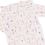 Macacão longo babadinhos para bebê em algodão egípcio Rose Garden - Mini & Co.