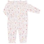 Macacão longo babadinhos para bebê em algodão egípcio Rose Garden - Mini & Co.