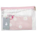 Kit Amamentação: 1 Paninho de ombro + 1 Paninho de boca em fralda Margaridas - Masterbag