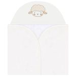 Toalha de banho c/ forro em fralda para bebê Fazendinha - Mini & Co.