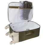 Mala com rodinhas + Bolsa Anne + Bolsa Térmica Vicky Avião Oliva - Masterbag