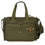 Mala com rodinhas + Bolsa Anne + Bolsa Térmica Vicky Avião Oliva - Masterbag