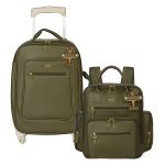 Mala com rodinhas + Mochila Urban Avião Oliva - Masterbag