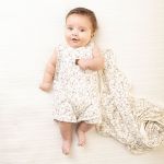 Manta para bebê em algodão egípcio Fofy Bear - Mini & Co.