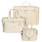 Mala Vintage + Bolsa Anne + Frasqueira Térmica Emy Borboletas Marfim – Masterbag