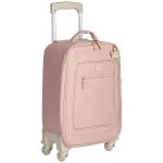 Mala com rodinhas + Bolsa Anne + Frasqueira Térmica Emy Borboletas Rosa - Masterbag