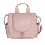 Mala com rodinhas + Bolsa Anne + Frasqueira Térmica Emy Borboletas Rosa - Masterbag