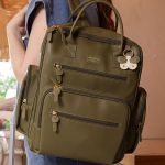 Mochila Maternidade Urban Borboletas Oliva - Masterbag