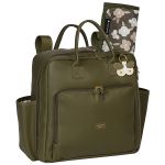 Mochila Maternidade Vintage Borboletas Oliva - Masterbag