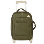 Mala com rodinhas + Mochila Vintage + Porta Carteira de Vacinação Borboletas Oliva - Masterbag