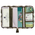 Mala com rodinhas + Mochila Vintage + Porta Carteira de Vacinação Borboletas Oliva - Masterbag
