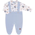 Macacão longo Falsa Jardineira para bebê em algodão egípcio Urso Toy - Mini & Co.