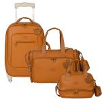 Mala com rodinhas + Bolsa Anne + Bolsa Térmica Vicky Teddy - Masterbag