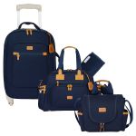 Mala com rodinhas + Bolsa Everyday + Frasqueira Térmica Emy Classic Marinho – Masterbag