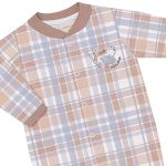 Macacão longo c/ pé reversível para bebê em algodão egípcio Urso Toy - Mini & Co.