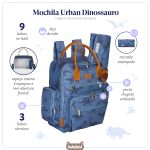 Mochila Maternidade Urban Dinossauro - Masterbag