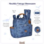 Mochila Maternidade Vintage Dinossauro - Masterbag