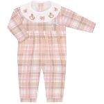 Macacão longo c/ golinha para bebê em algodão egípcio Xadrez Ursa Toy - Mini & Co.