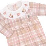 Macacão longo c/ golinha para bebê em algodão egípcio Xadrez Ursa Toy - Mini & Co.