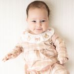 Macacão longo c/ golinha para bebê em algodão egípcio Xadrez Ursa Toy - Mini & Co.