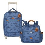 Mala com rodinhas + Mochila Vintage Dinossauro - Masterbag