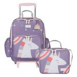 Mochila com rodinhas + Lancheira Térmica Kids Unicórnio - Masterbag Kids