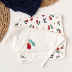 Kit com 2 toalhinhas de boca atoalhadas Cerejinhas - Mini & Co.