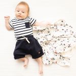 Manta para bebê em algodão egípcio Navy - Mini & Co.