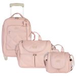 Mala com rodinhas + Bolsa Nina + Frasqueira Térmica Emy Bailarina Lisa - Masterbag