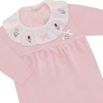Macacão longo c/ golinha para bebê em plush Rose Garden - Mini & Co.