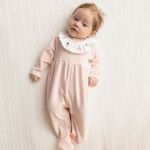 Macacão longo c/ golinha para bebê em plush Rose Garden - Mini & Co.