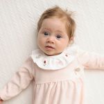 Macacão longo c/ golinha para bebê em plush Rose Garden - Mini & Co.