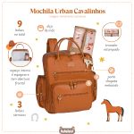 Mochila Maternidade Urban Cavalinhos Liso - Masterbag