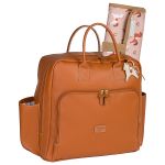 Mochila Maternidade Vintage Cavalinhos Liso - Masterbag