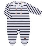 Macacão longo c/ golinha para bebê em suedine Navy - Mini & Co.