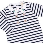 Macacão longo c/ golinha para bebê em suedine Navy - Mini & Co.