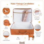 Mala Maternidade Vintage Cavalinhos Liso - Masterbag