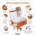 Mala Maternidade com rodinhas Cavalinhos Liso - Masterbag