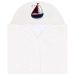 Toalha de banho c/ forro em fralda para bebê Navy - Mini & Co.