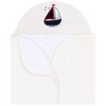 Toalha de banho c/ forro em fralda para bebê Navy - Mini & Co.