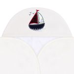 Toalha de banho c/ forro em fralda para bebê Navy - Mini & Co.