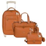Mala com rodinhas + Bolsa Anne + Bolsa Térmica Vicky Cavalinhos Liso - Masterbag