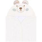 Toalha de banho c/ forro em fralda para bebê Urso Toy - Mini & Co.