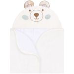 Toalha de banho c/ forro em fralda para bebê Urso Toy - Mini & Co.