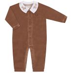 Macacão longo c/ golinha para bebê em plush Cachorrinho - Mini & Co.