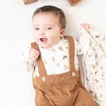 Macacão longo Falsa Jardineira para bebê em algodão egípcio Cachorrinho - Mini & Co.