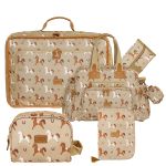 Mala Vintage + Bolsa Everyday + Necessaire + Porta Carteira de Vacinação Cavalinhos - Masterbag