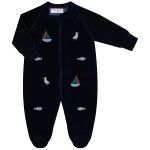 Macacão longo em plush Navy - Mini & Co.